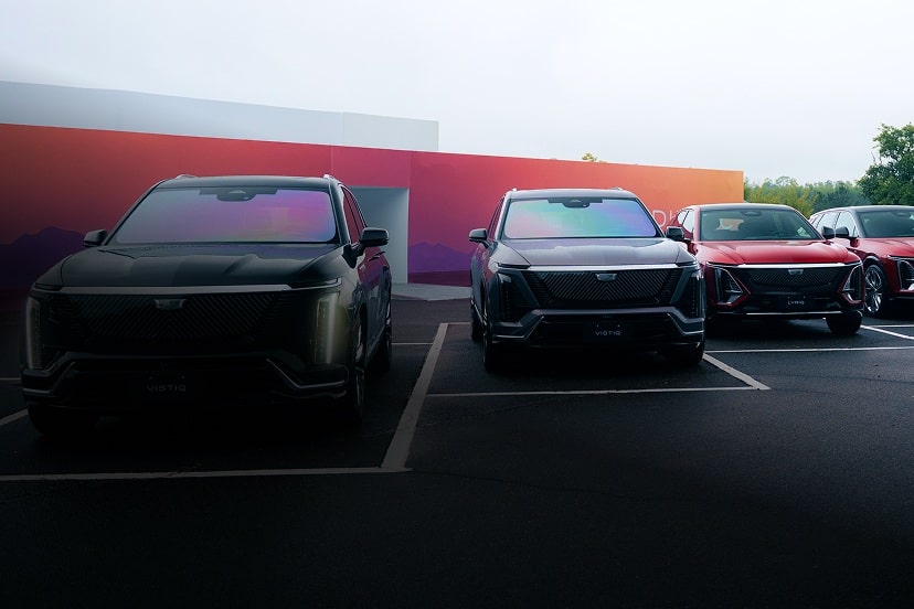 Os novos modelos 100% elétricos da Cadillac expostos no evento exclusivo da marca, o Cadillac Experience.